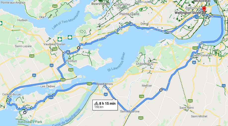 South Shore to Valleyfield